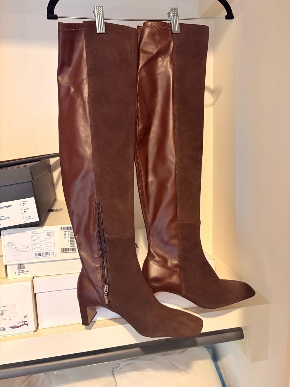 SCHUTZ Over-the-Knee Boots in Deep Brown